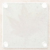 Glazen Onderzetter met lederen opdruk (Achterkant)