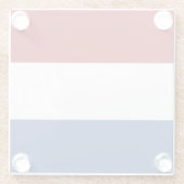 Glazen onderzetter met Nederlandse vlag (Achterkant)