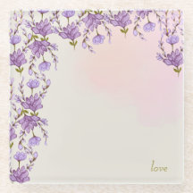 Glazen onderzetter met ornament