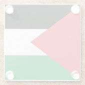 Glazen onderzetter met Palestijnse vlag (Achterkant)