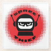 Glazen Onderzetter met ruimtedichte Logo (Voorkant)