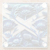 Glazen onderzetter met Scottish Thistles Design (Achterkant)