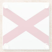 Glazen onderzetter met vlag van Alabama, Verenigde (Achterkant)