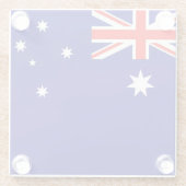 Glazen onderzetter met vlag van Australië (Achterkant)