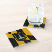 Glazen onderzetter met vlag van Baltimore Maryland (Schuin)