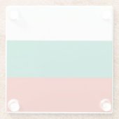 Glazen onderzetter met vlag van Bulgarije (Achterkant)