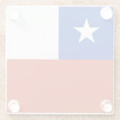 Glazen onderzetter met vlag van Chili (Achterkant)