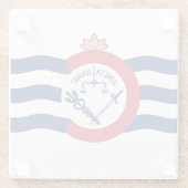 Glazen onderzetter met vlag van Cincinnati City, V (Achterkant)