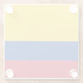 Glazen onderzetter met vlag van Colombia (Achterkant)