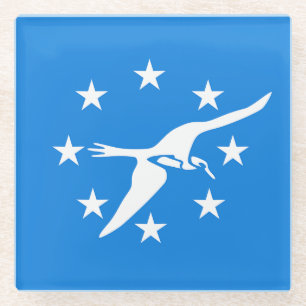 Glazen onderzetter met vlag van Corpus Christi, Ve