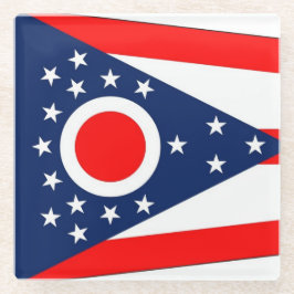 Glazen onderzetter met vlag van de staat Ohio, Ver