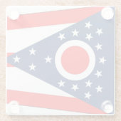 Glazen onderzetter met vlag van de staat Ohio, Ver (Achterkant)