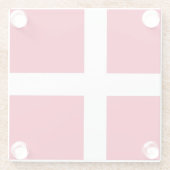 Glazen onderzetter met vlag van Denemarken (Achterkant)