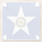 Glazen onderzetter met vlag van Houston, Verenigde (Achterkant)