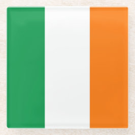 Glazen onderzetter met vlag van Ierland