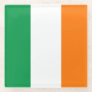 Glazen onderzetter met vlag van Ierland