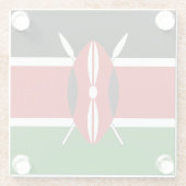 Glazen onderzetter met vlag van Kenia Design (Achterkant)