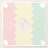 Glazen onderzetter met vlag van Los Angeles, VS (Achterkant)