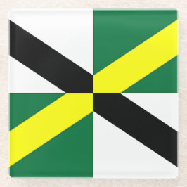 Glazen onderzetter met vlag van Monterey, VS