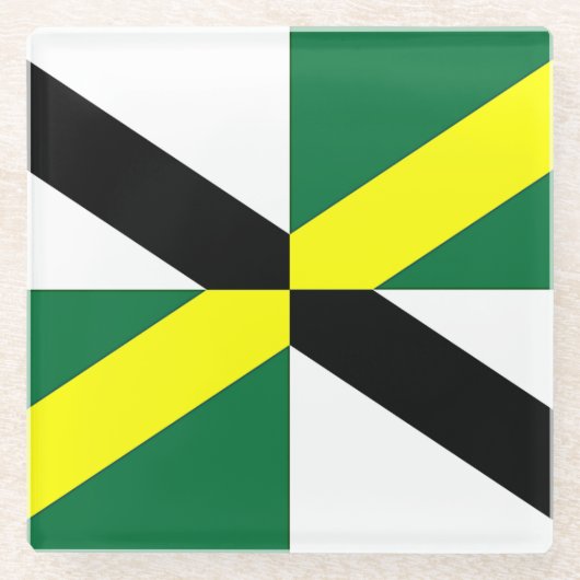 Glazen onderzetter met vlag van Monterey, VS (Voorkant)