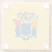 Glazen onderzetter met vlag van New Jersey, Vereni (Achterkant)