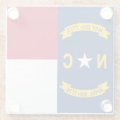 Glazen onderzetter met vlag van North Carolina, Ve (Achterkant)