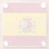 Glazen onderzetter met vlag van Spanje (Achterkant)