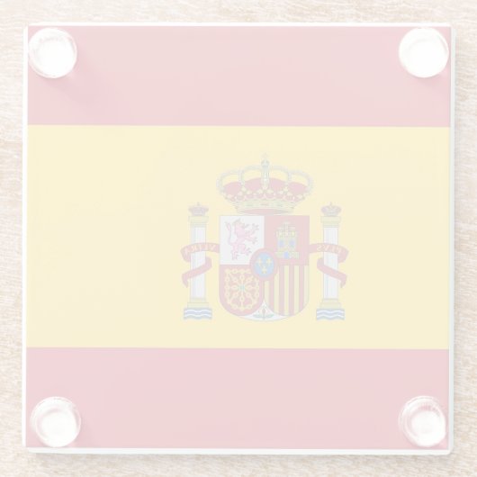 Glazen onderzetter met vlag van Spanje (Achterkant)