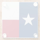 Glazen onderzetter met vlag van Texas State, Veren (Achterkant)