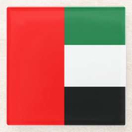 Glazen onderzetter met vlag van UAE