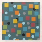 Glazen Onderzetter- Middeleeuws modern 1.3 naadloo Glazen Onderzetter (Voorkant)