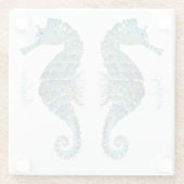 Glazen Onderzetter - Nautisch zeepaardje (Achterkant)