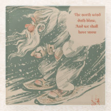 Glazen Onderzetter noordenwind