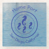 Glazen Onderzetter - Paardenportaal voor Zeeen ove (Voorkant)