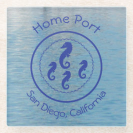 Glazen Onderzetter - Paardenportaal voor Zeeen ove