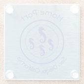 Glazen Onderzetter - Paardenportaal voor Zeeen ove (Achterkant)