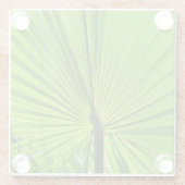 Glazen Onderzetter - Palmleder (Achterkant)