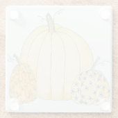 Glazen Onderzetter pompoen Trio (Achterkant)