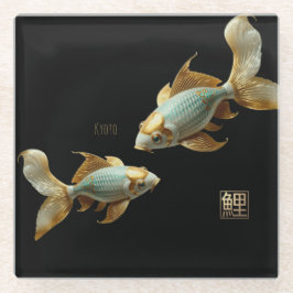 Glazen onderzetter/porseleinen Koi/onderzetter Onderzetter