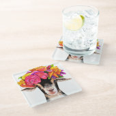 Glazen Onderzetter Posey the Goat (Schuin)