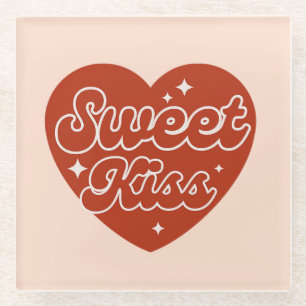 Glazen Onderzetter 'Sweet Kiss'