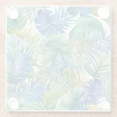 Glazen Onderzetter tropische handpalmen (Achterkant)