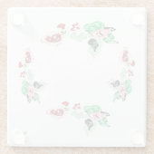 Glazen Onderzetter : WIJN MET ROOS (Achterkant)