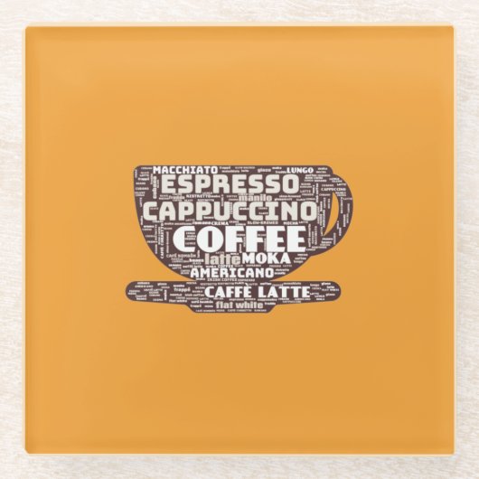 Glazen Onderzetter - Word Cloud (Voorkant)