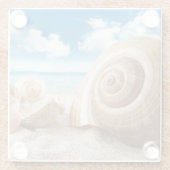 Glazen Onderzetter-zeeschelpen Onderzetter (Achterkant)