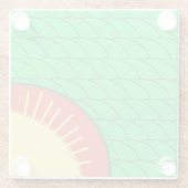 Glazen Onderzetter - Zon over Groene heuvels (Achterkant)