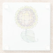 Glazen Onderzetter - Zonnebloem (Achterkant)