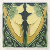 Glazen Onderzetters - Art Nouveau Floral (Voorkant)