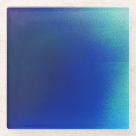 Glazen Onderzetters met blauw en Turquoise Design