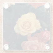 Glazen Onderzetters met Floral Design (Achterkant)